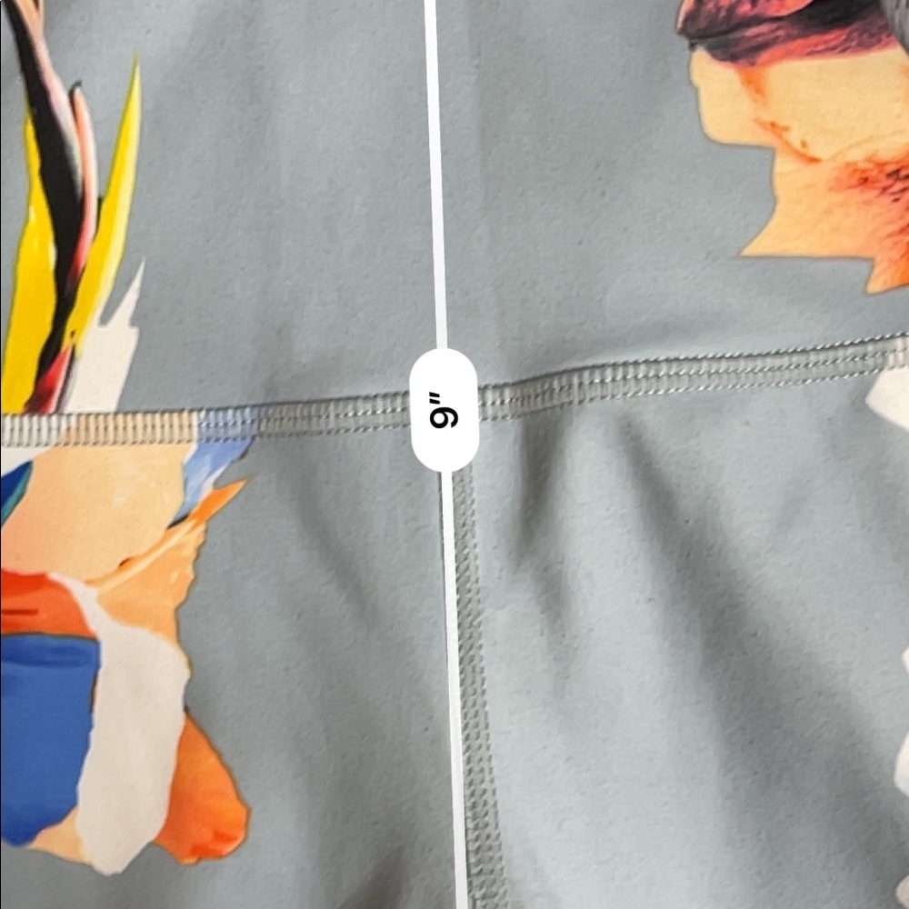 Athleta baby blue floral high rise leggings - Picture 3 of 6